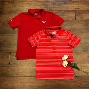 Two Boys Dri Tech Polo Shirts. Size M.